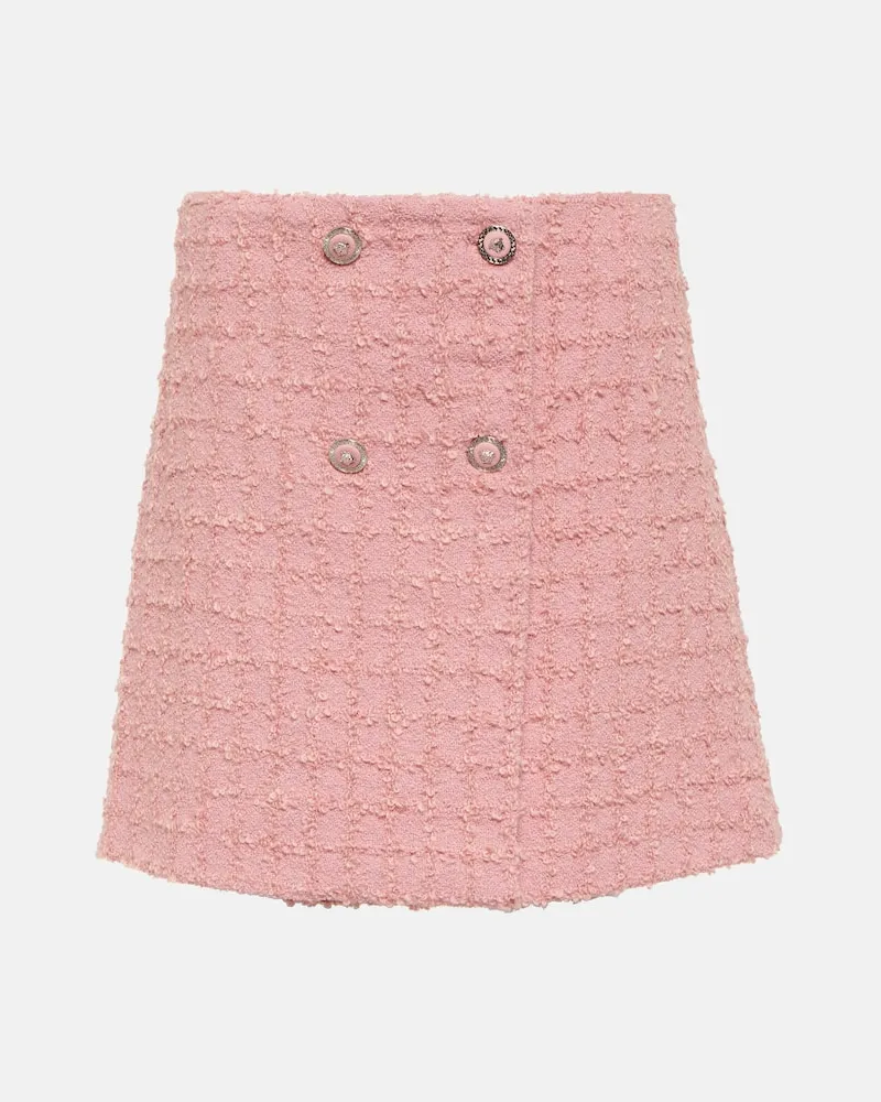 Versace Minirock aus Bouclé Rosa