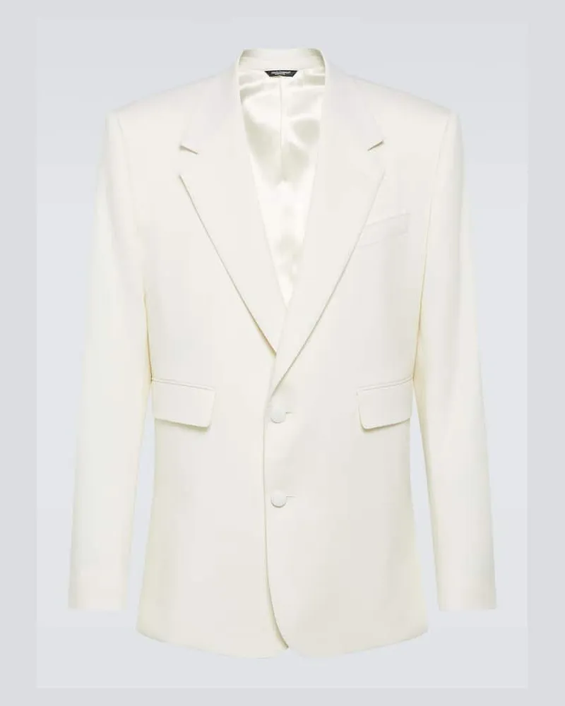 Dolce & Gabbana Blazer aus Wolle Weiß