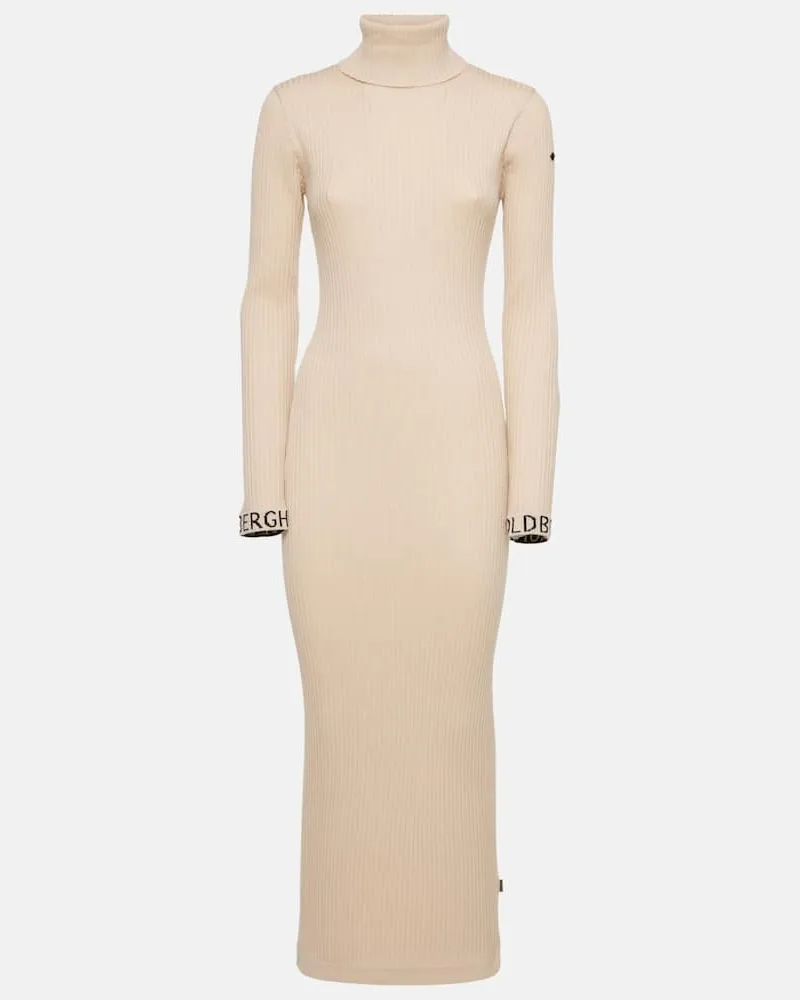 GOLDBERGH Midikleid Mireille aus Rippstrick Beige