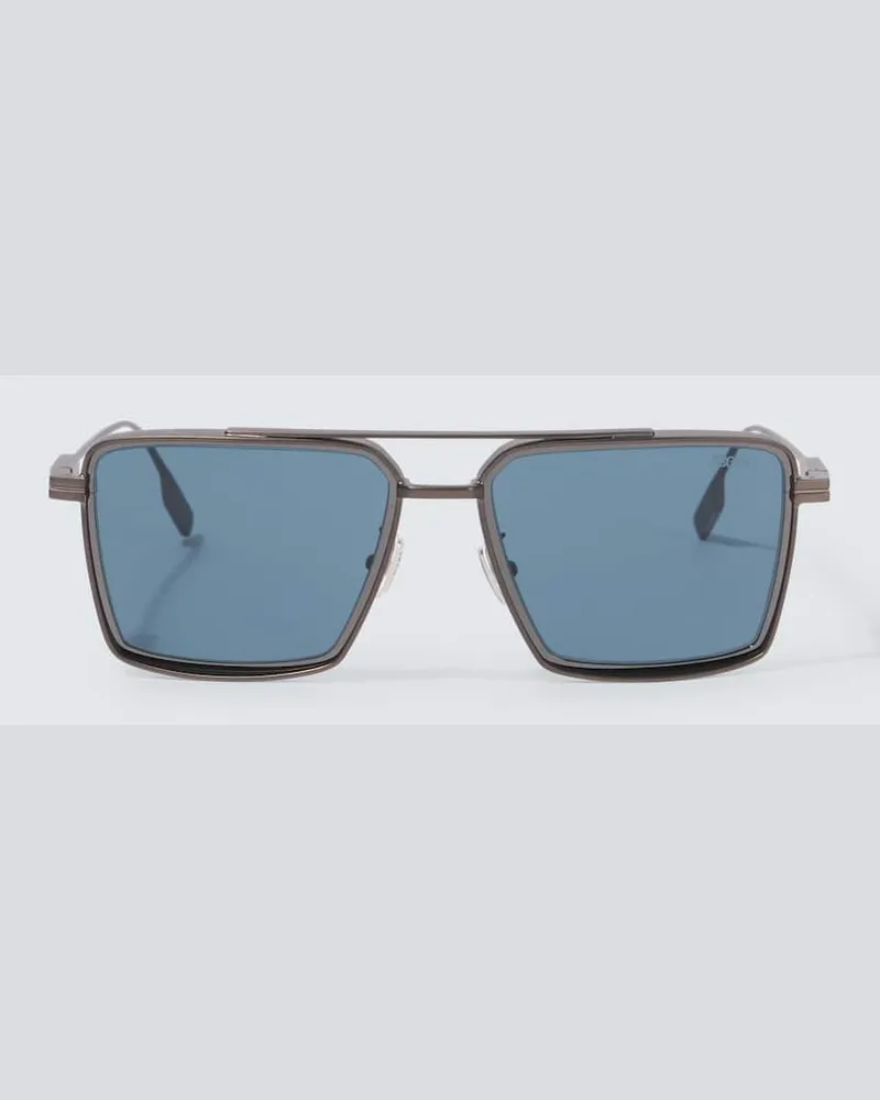 Ermenegildo Zegna Eckige Sonnenbrille Schwarz