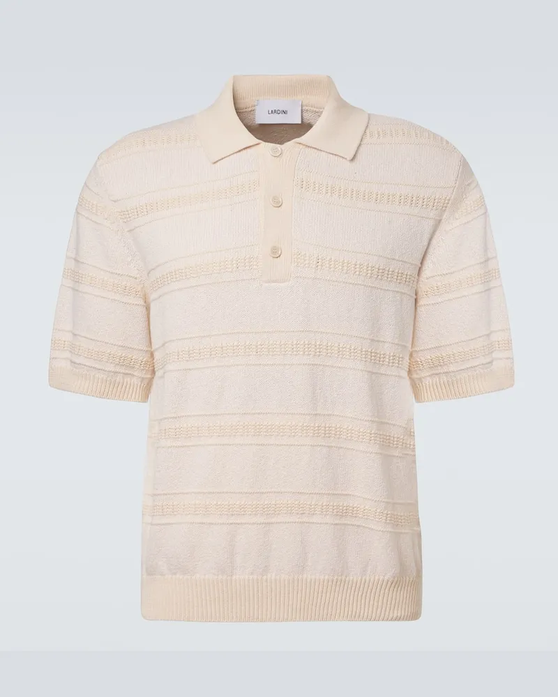 LARDINI Polohemd aus Baumwolle Weiß