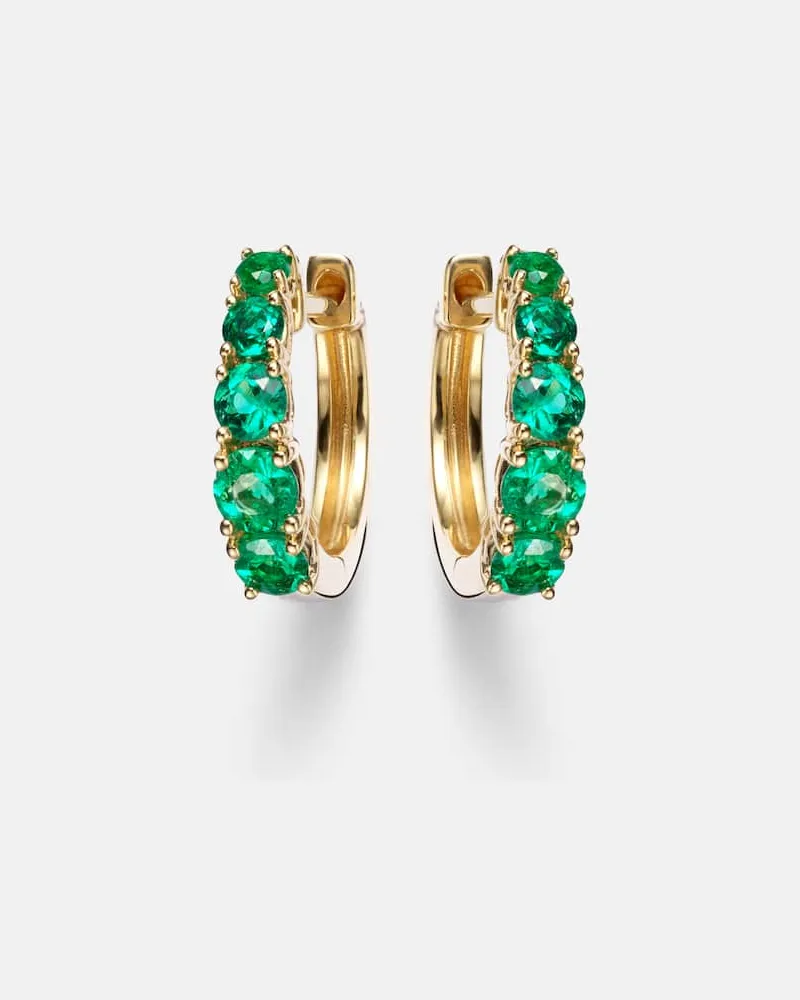 ANITA KO Ohrringe Graduated aus 18kt Gelbgold mit Smaragden Gold