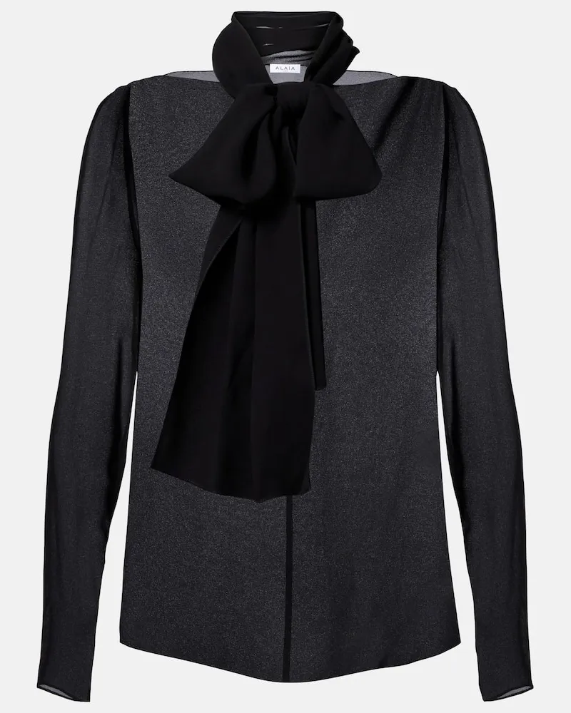 Alaïa Alaïa Schluppenbluse Schwarz