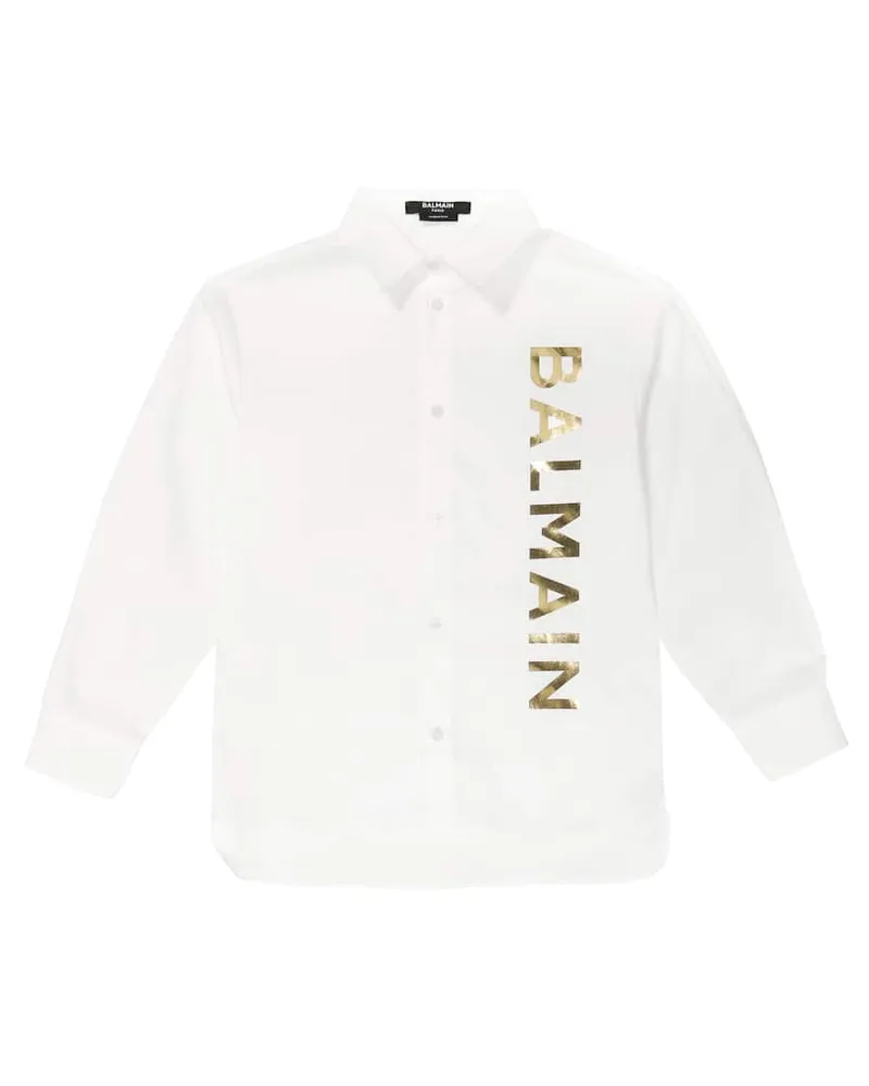 Balmain Hemd aus Baumwolle Weiß