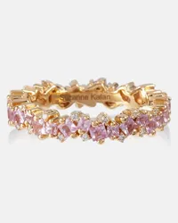 Suzanne Kalan Ring aus 18kt Gelbgold mit Diamanten und Saphiren Pink