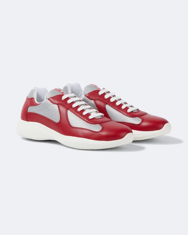 Prada Sneakers America's Cup mit Leder Rot