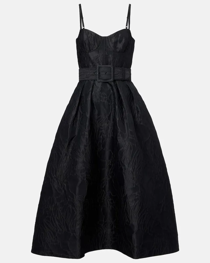 Rebecca Vallance Bustier-Kleid Petra aus Jacquard Schwarz