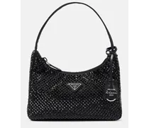 Tote Bag aus Satin mit Kristallen