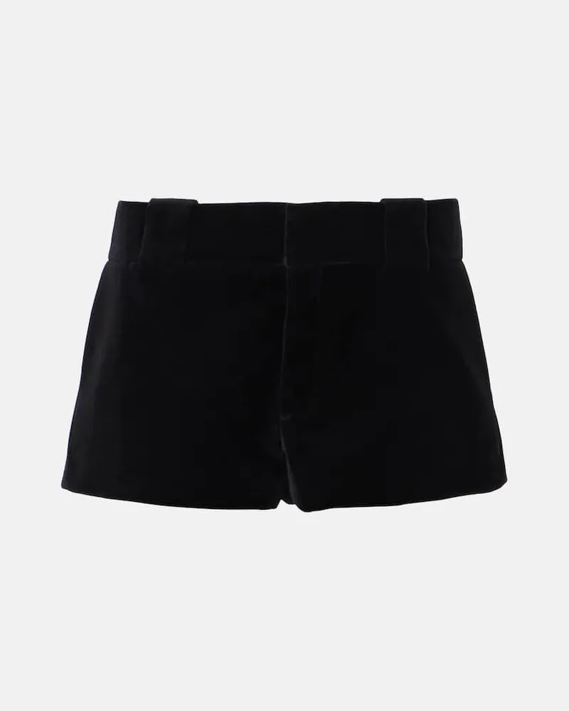 Chloé Chloé Shorts aus Baumwollsamt Schwarz