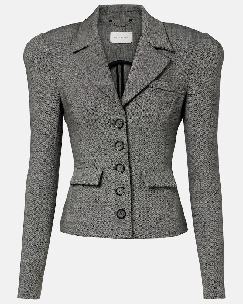 Magda Butrym Blazer aus einem Wollgemisch Grau