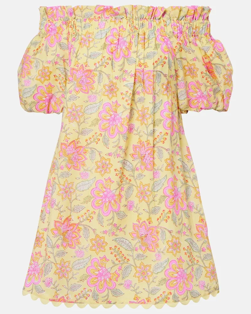 Juliet Dunn off-Shoulder-Minikleid aus Baumwolle Multicolor