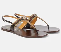 Sandalen Interlocking G mit Leder