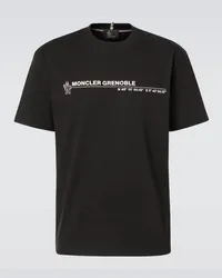 Moncler T-Shirt aus Baumwoll-Jersey Schwarz