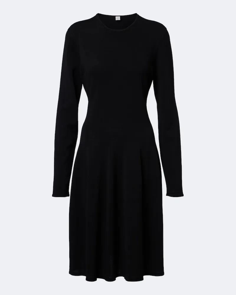 Totême Minikleid aus Strick Schwarz
