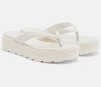 Plateau-Sandalen aus Leder