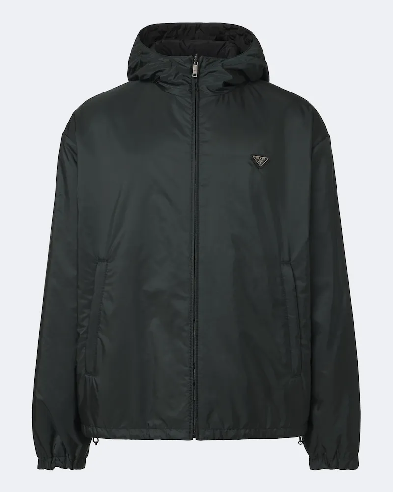 Prada Jacke aus Re-Nylon Grün