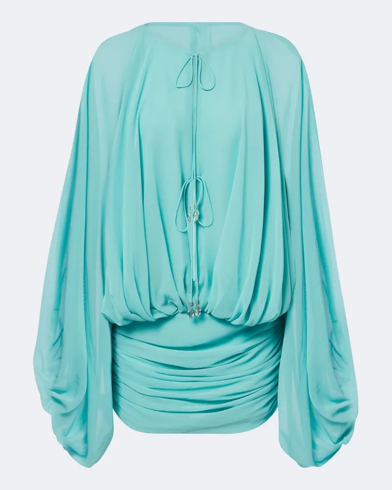 De La Vali Minikleid Eulalia aus Chiffon Blau