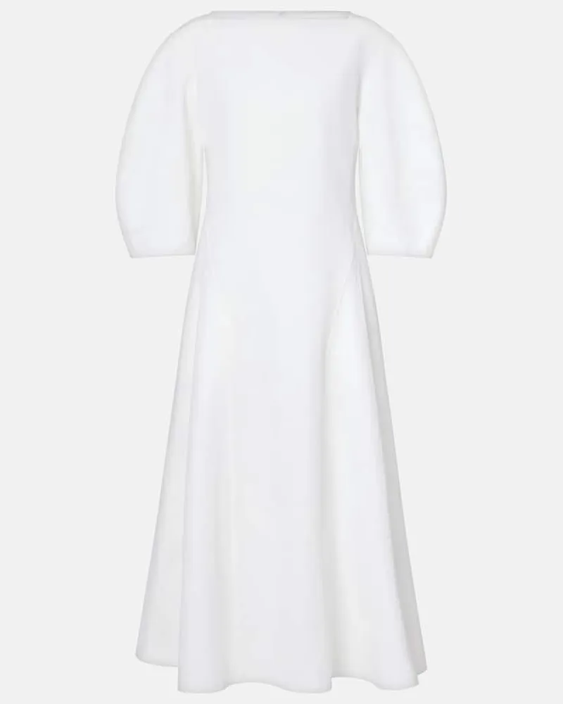 Jil Sander Midikleid aus Leinen Weiß