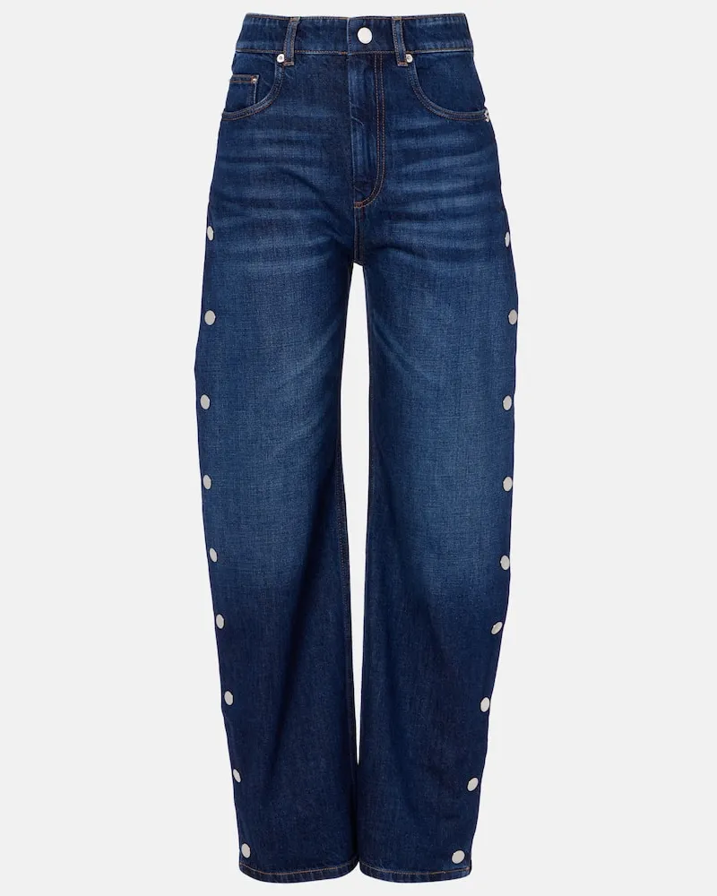 SPORTMAX High-Rsie Wide-Leg Jeans Blau