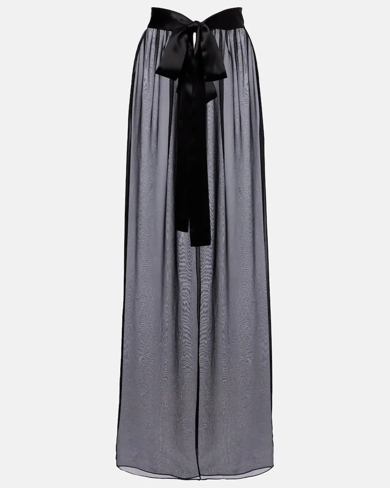 Dolce & Gabbana Maxirock aus Seide Schwarz