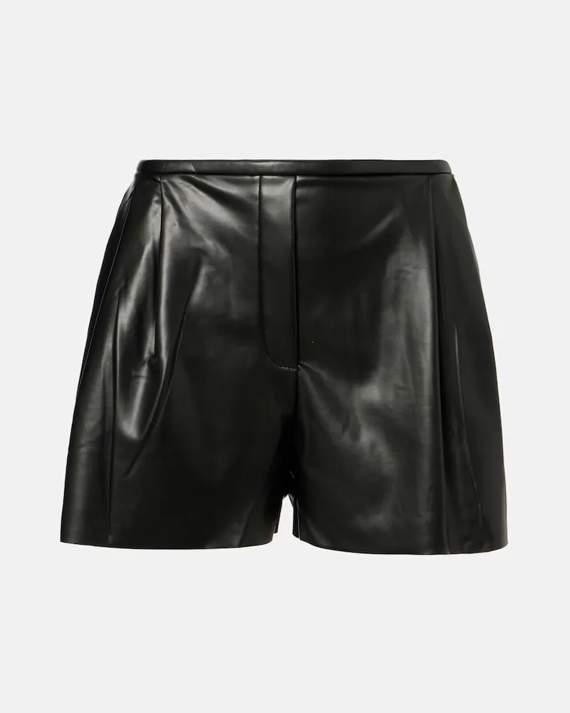 Norma Kamali Shorts Mens aus Lederimitat Schwarz