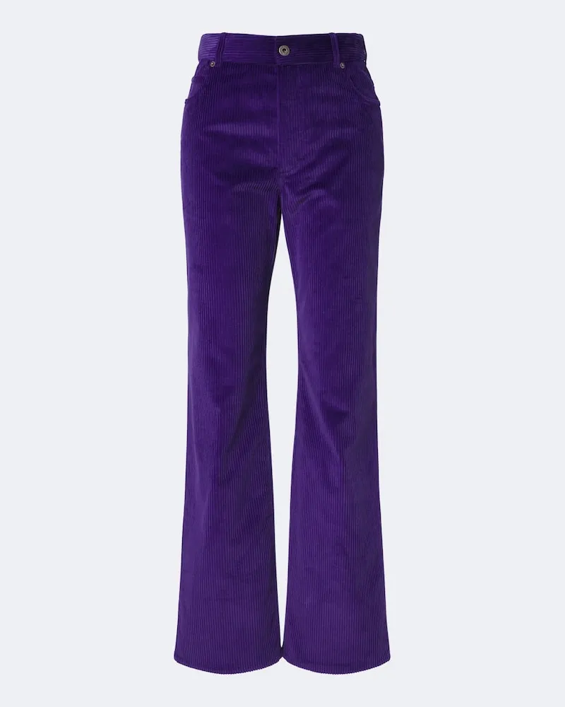 Loewe Gerade Hose aus Baumwoll-Cord Violett