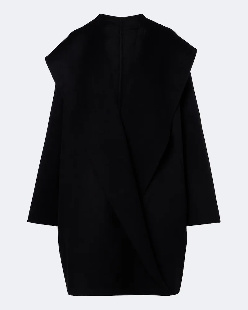 Totême Mantel aus Wolle Schwarz