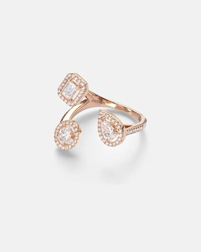 Messika Ring My Twin Trilogy aus 18kt Roségold mit Diamanten Gold