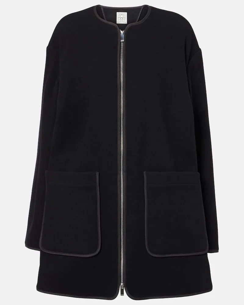 Totême Jacke aus einem Wollgemisch Schwarz