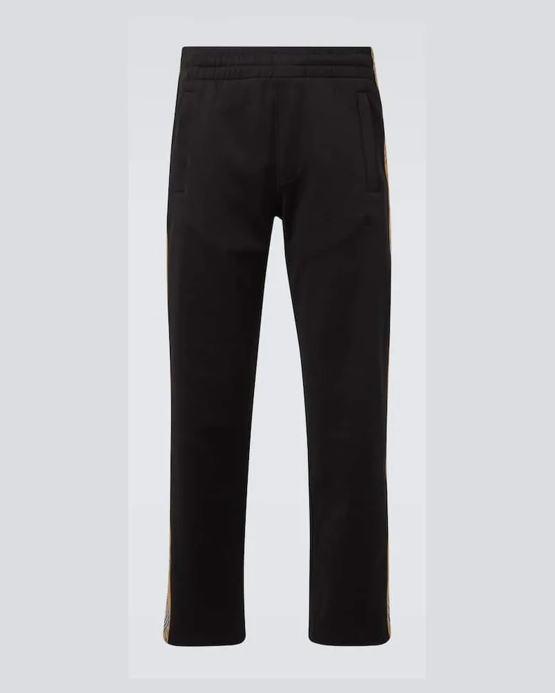 Burberry Jogginghose Burberry Check aus Jersey Schwarz