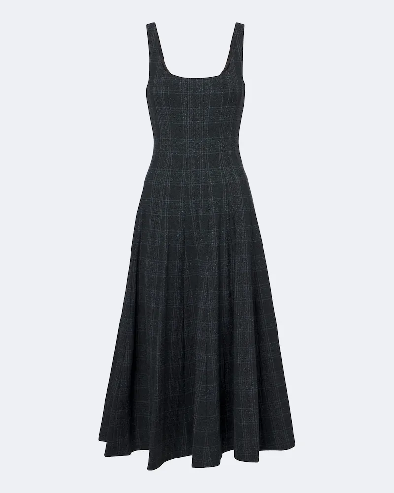 STAUD Midikleid Wells Blau