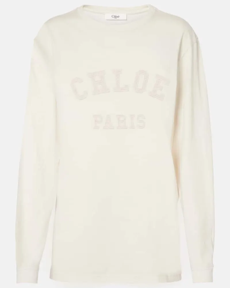 Chloé Chloé Sweatshirt aus Baumwoll-Jersey Weiß