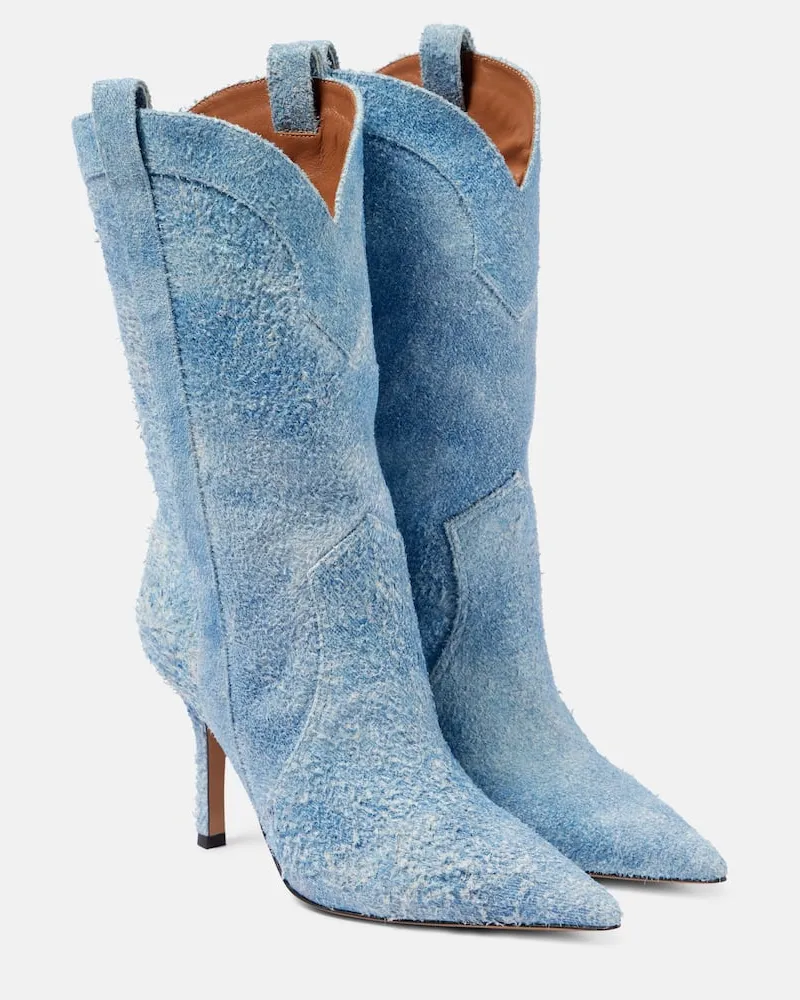 Paris Texas Stiefel Paloma 95 aus Denim Blau
