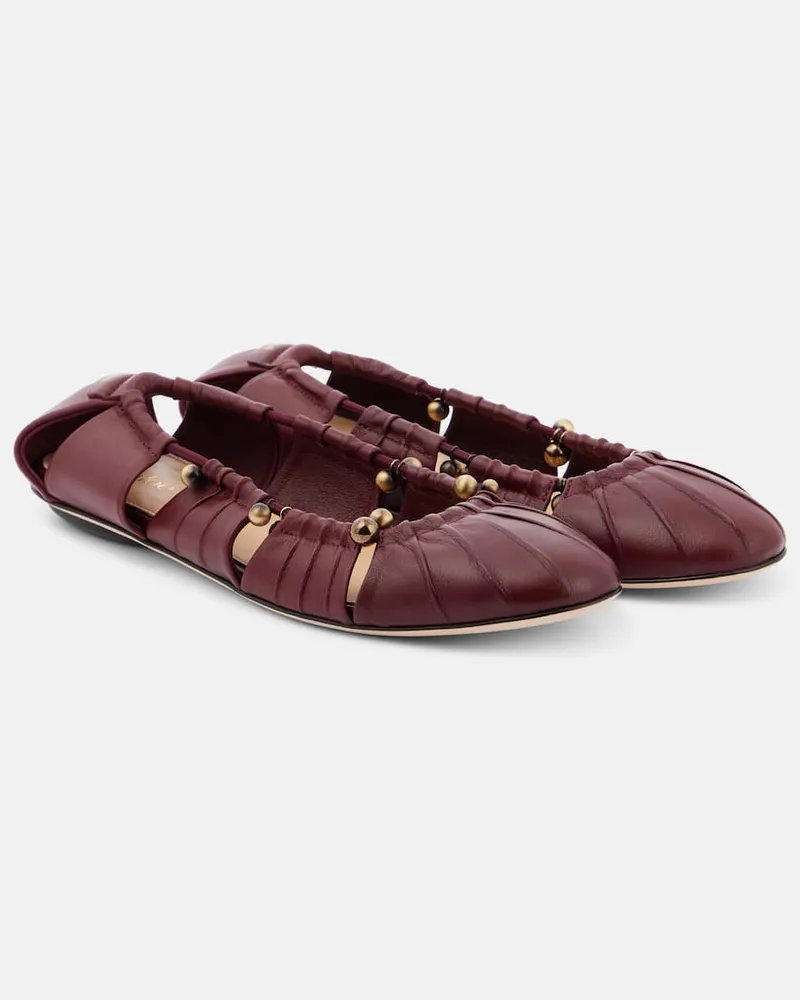 Chloé Chloé Ballerinas Luna aus Leder Rot