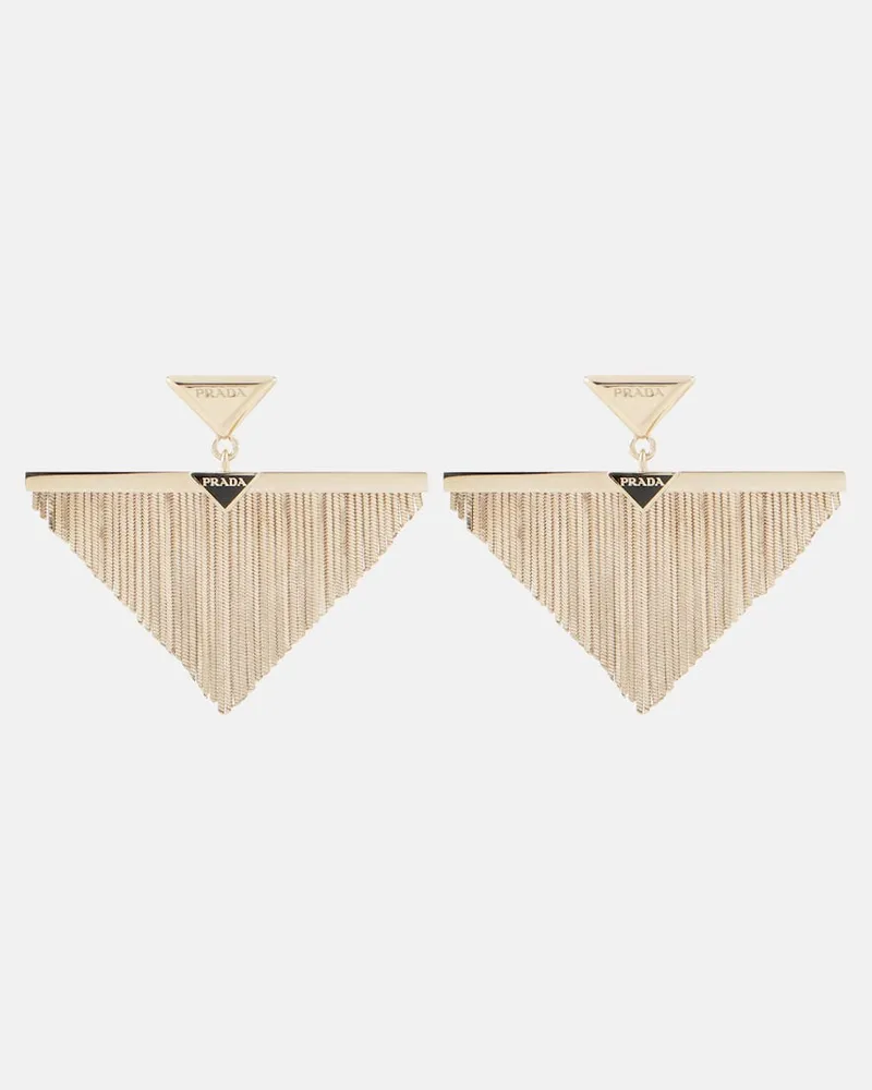Prada Ohrringe Triangle Gold