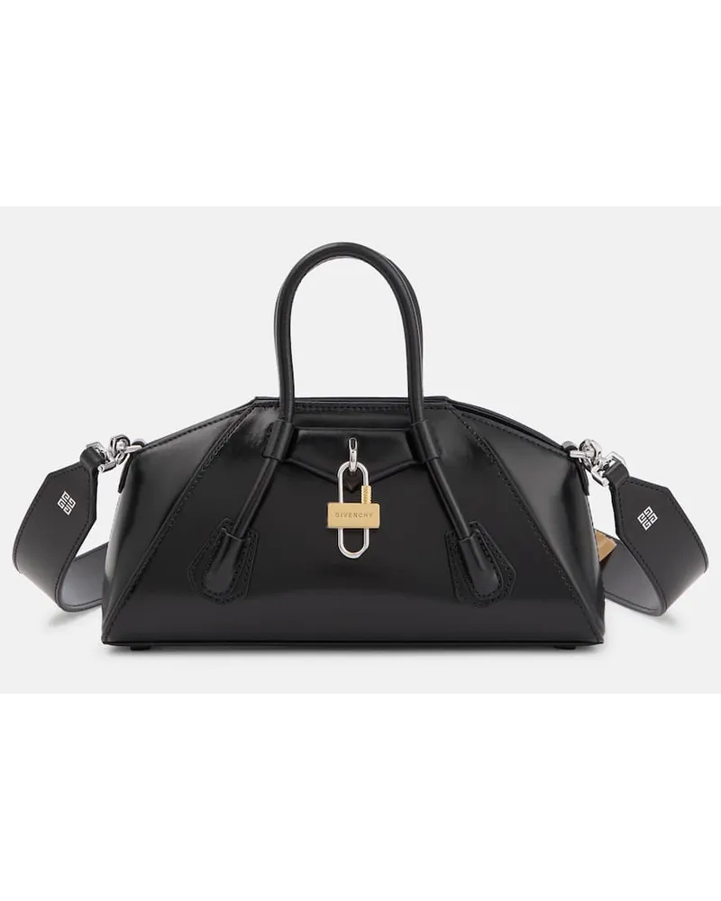 Givenchy Schultertasche Antigona Stretch Mini aus Leder Schwarz