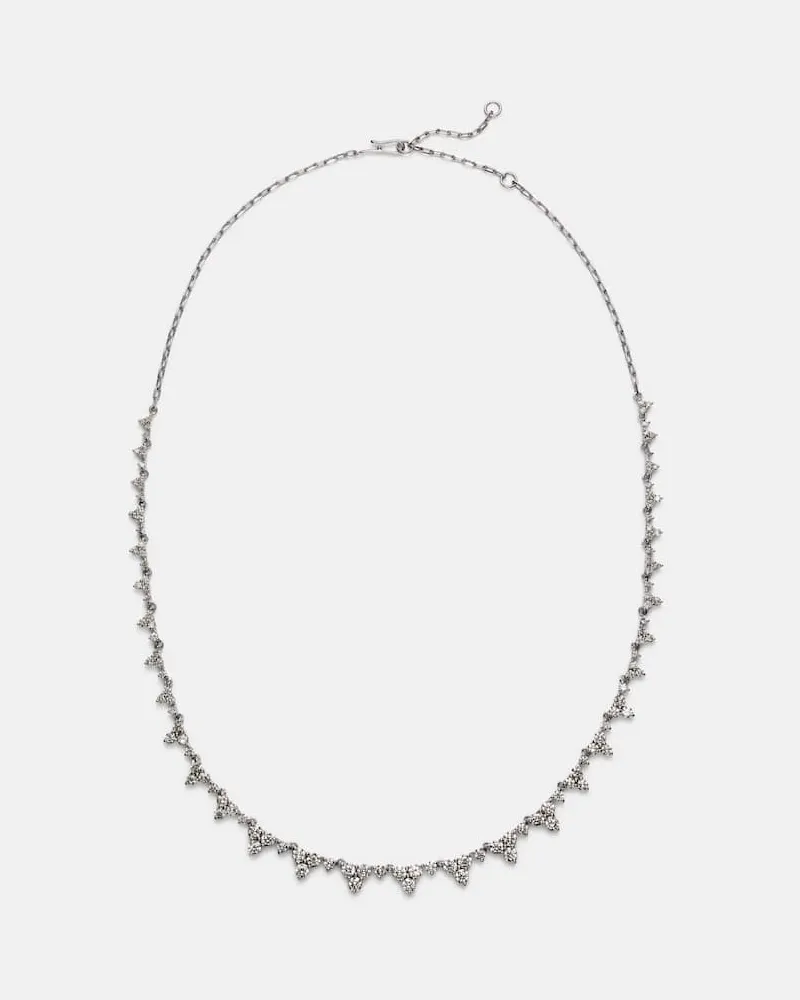 Ileana Makri Halskette Rivulet Tears aus 18kt Weißgold mit Diamanten Silber