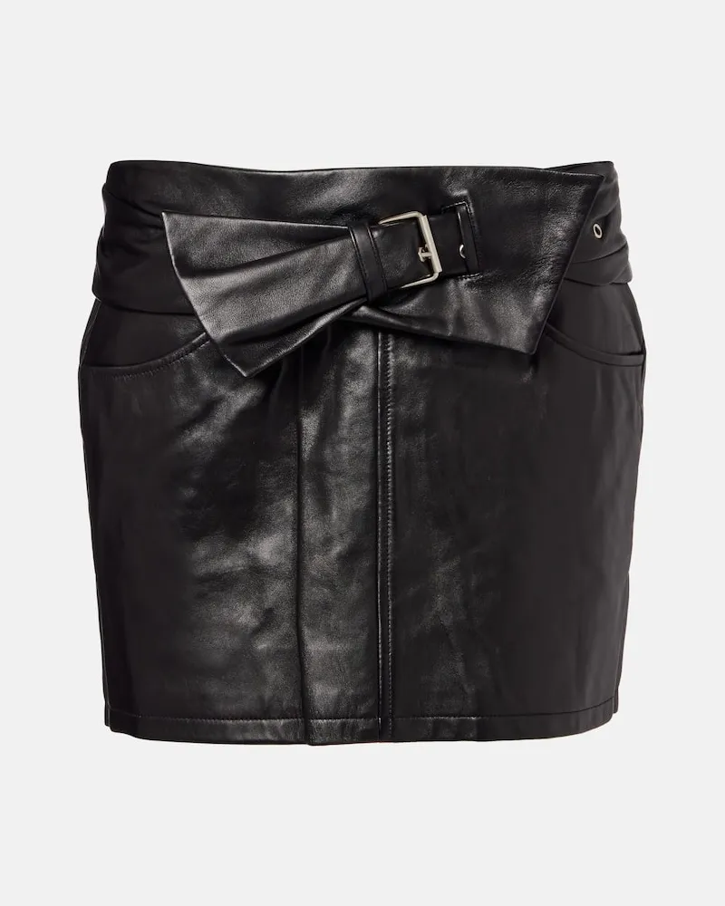 Isabel Marant Minirock Clency aus Leder Schwarz