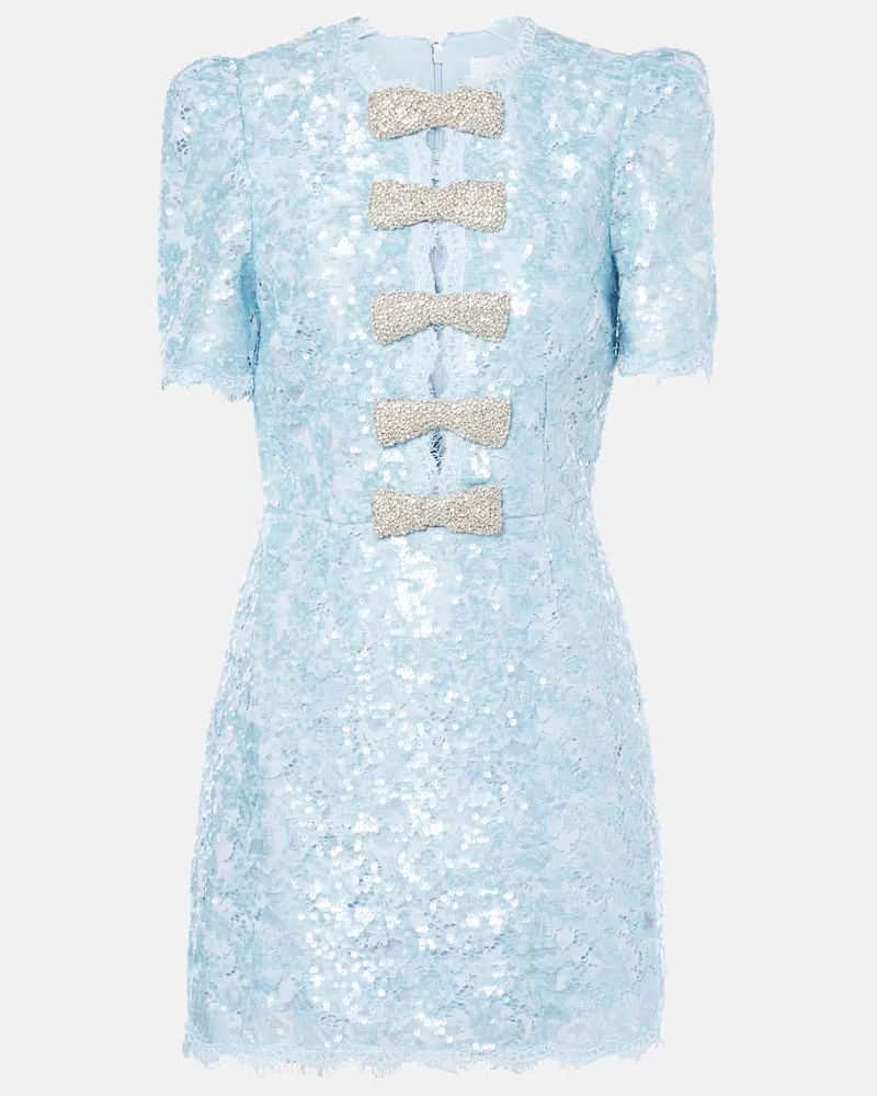 Rebecca Vallance X Nicky Hilton Minikleid Leyla mit Pailletten und Kristallen Blau