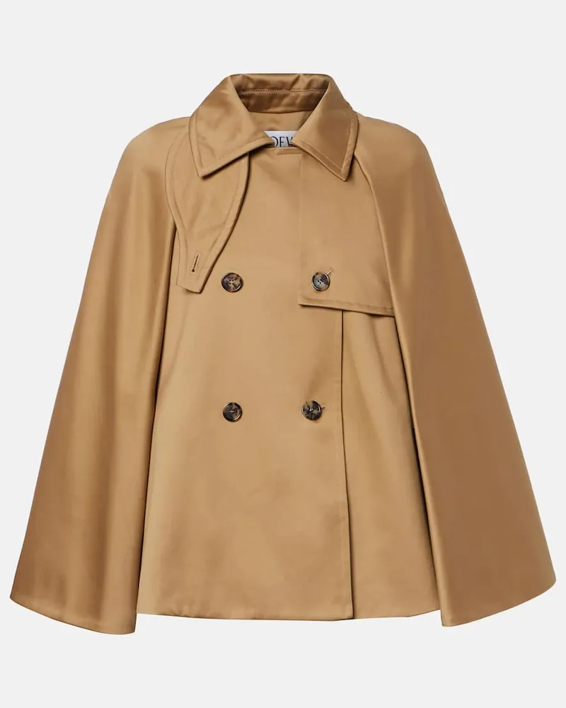Loewe Jacke aus Baumwoll-Gabardine Beige