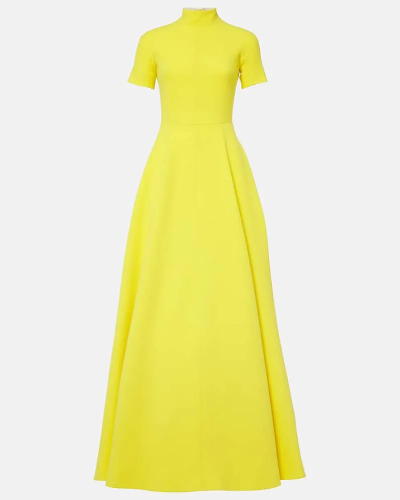 EMILIA WICKSTEAD Robe Malinda aus Woll-Crêpe Gelb