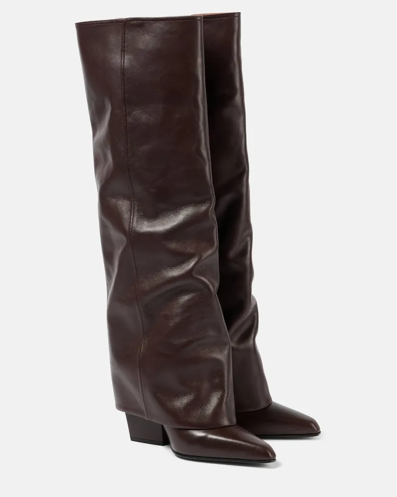 Paris Texas Stiefel Jane 100 aus Leder Braun
