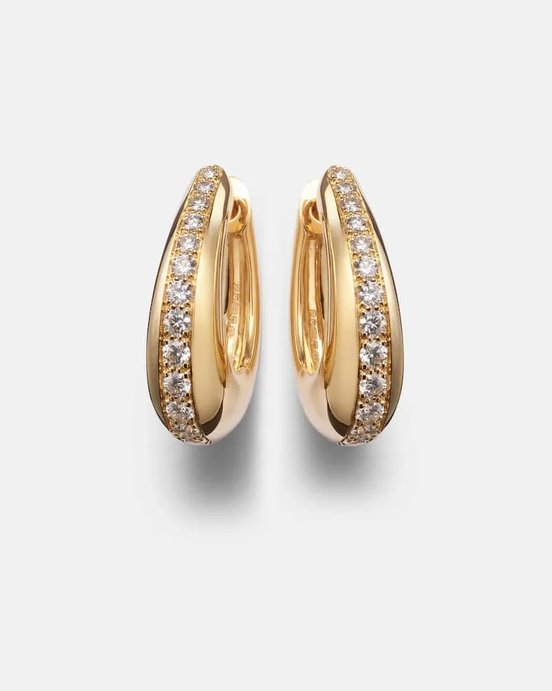 Ananya Ohrringe Chakra Icon aus 18kt Gelbgold mit Diamanten Gold