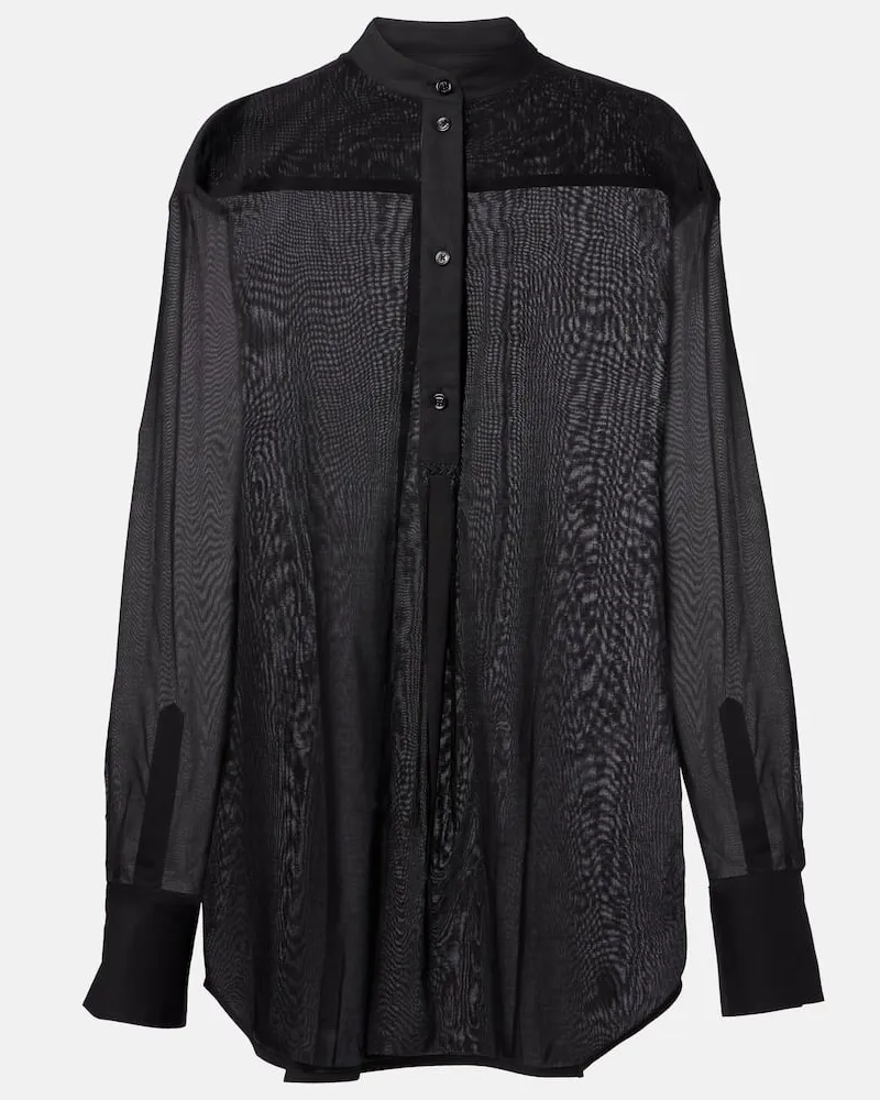 Totême Oversize-Hemd aus Baumwolle Schwarz
