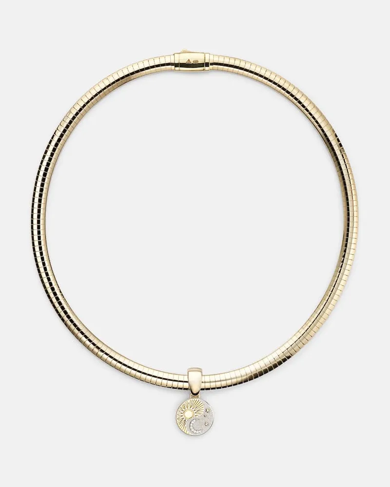 FOUNDRAE Halskette Balance - Foundational Keys aus 18kt Gelb- und Weißgold mit Diamanten Gold