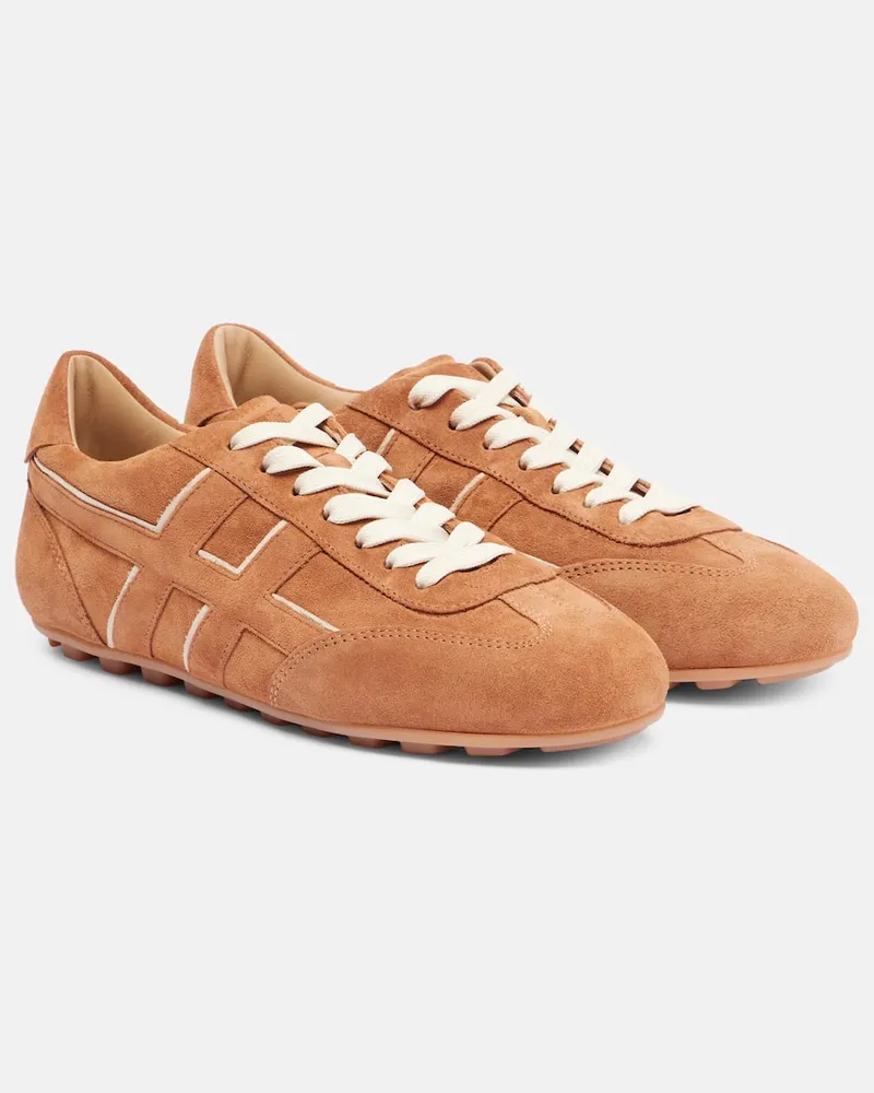 Hogan Sneakers Olympia aus Veloursleder Braun