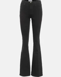 Frame Denim High-Rise Flared Jeans Le High Schwarz