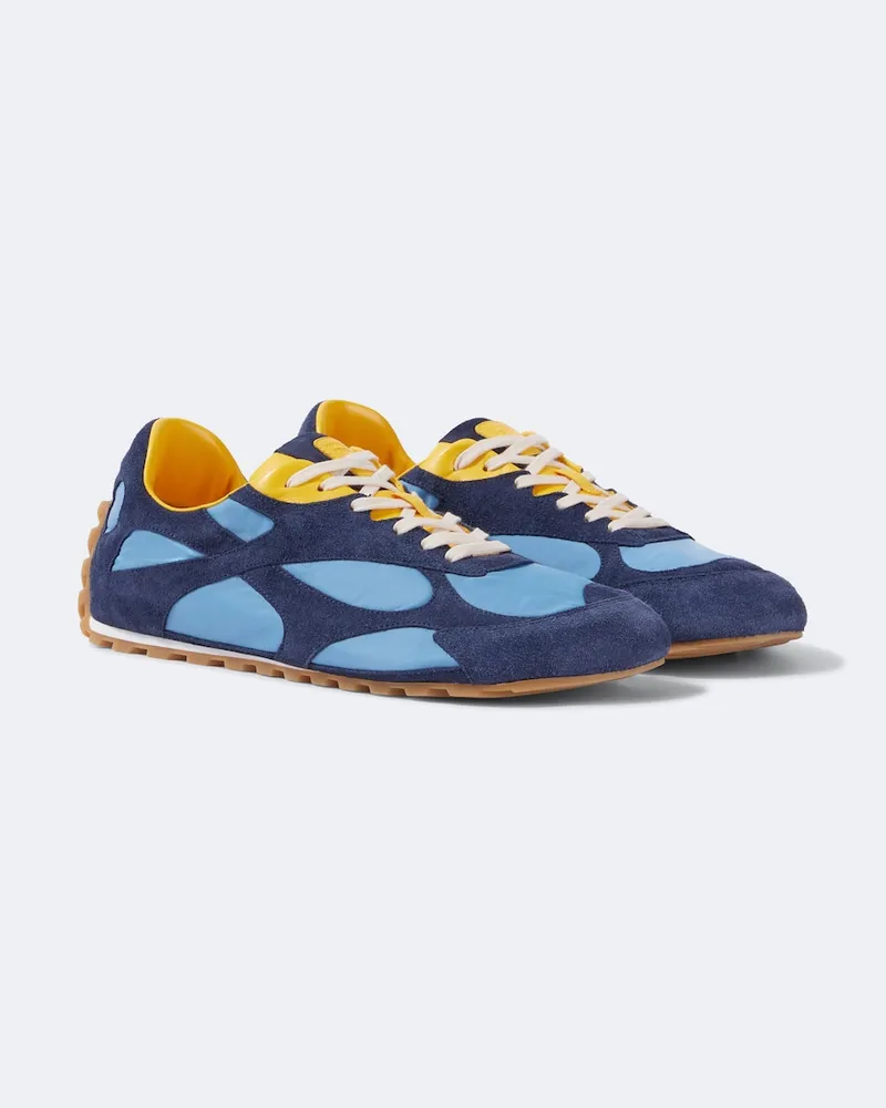 Bottega Veneta Sneakers Orbit Flash mit Veloursleder Blau