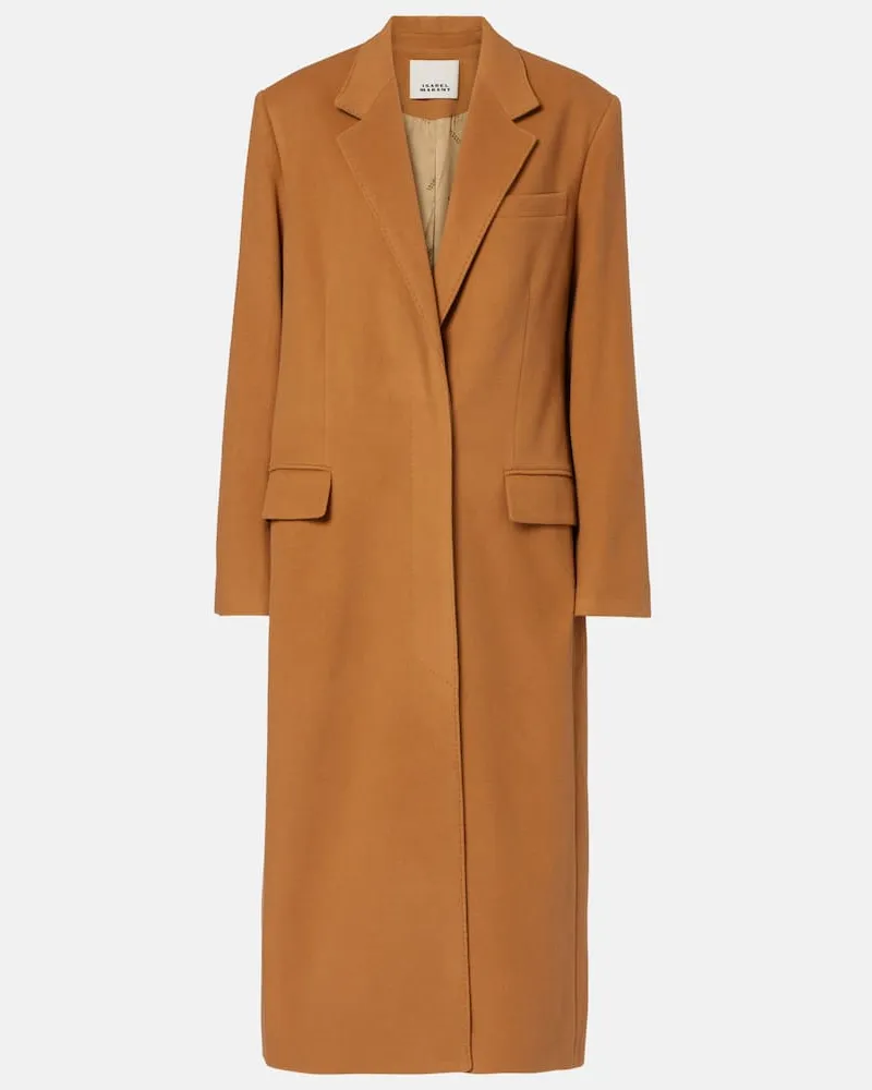 Isabel Marant Mantel Ellenita aus einem Wollgemisch Braun