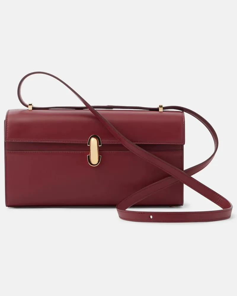 SAVETTE Schultertasche Symmetry 26 aus Leder Burgunderrot